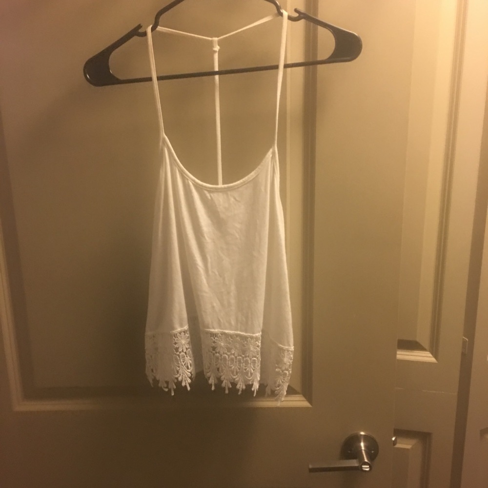 White lace crop top from LF